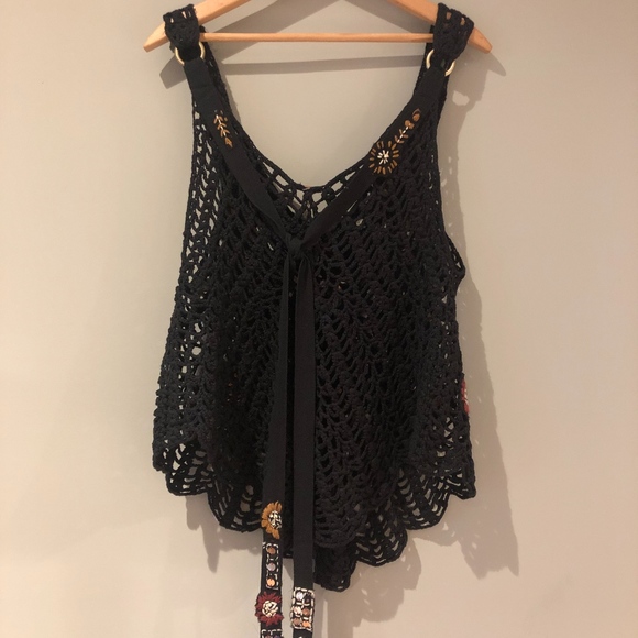 Free People Crochet Top sz S NWT - Picture 3 of 4
